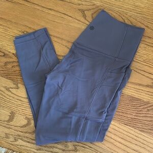 Athleta Salutation Stash Pocket 7/8 Leggings in light purple